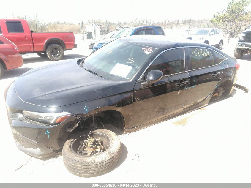 2022 HONDA CIVIC SEDAN EX - JHMFE1F75NX009750