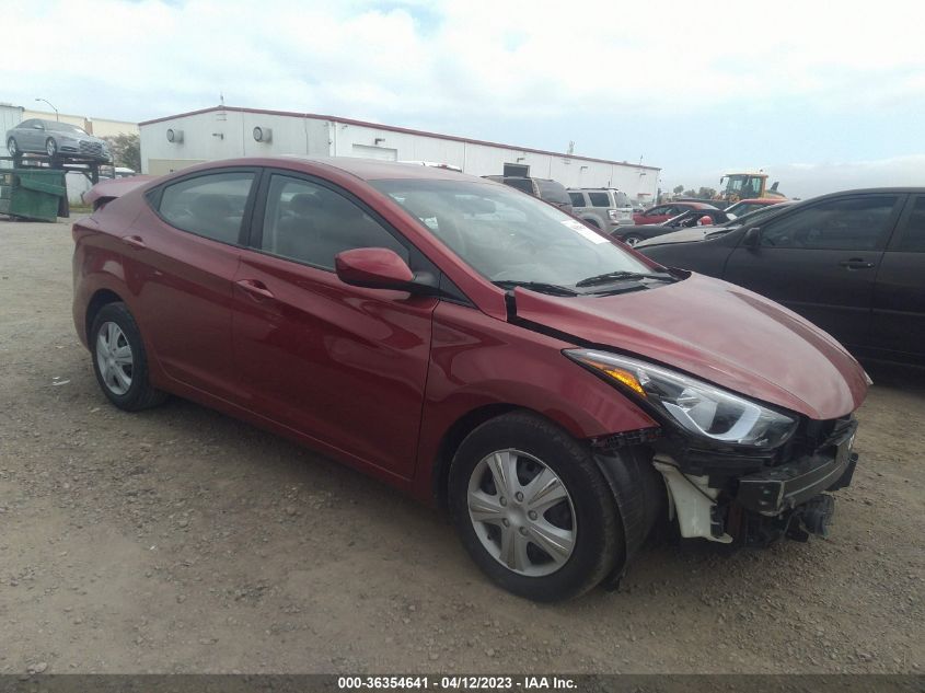 2016 HYUNDAI ELANTRA SE - 5NPDH4AE6GH693133