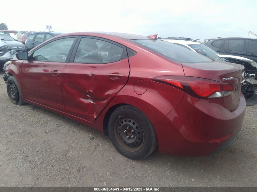 2016 HYUNDAI ELANTRA SE - 5NPDH4AE6GH693133