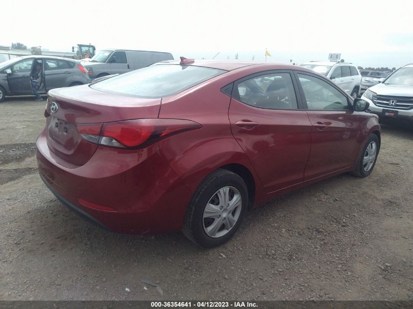 2016 HYUNDAI ELANTRA SE - 5NPDH4AE6GH693133