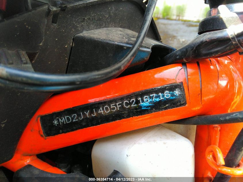 2015 KTM 390 DUKE - MD2JYJ405FC216716