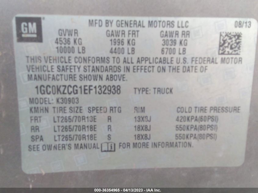 2014 CHEVROLET SILVERADO 3500HD WORK TRUCK - 1GC0KZCG1EF132938