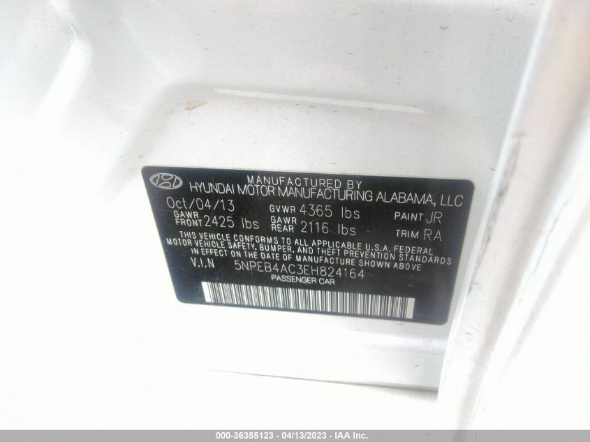 2014 HYUNDAI SONATA GLS - 5NPEB4AC3EH824164