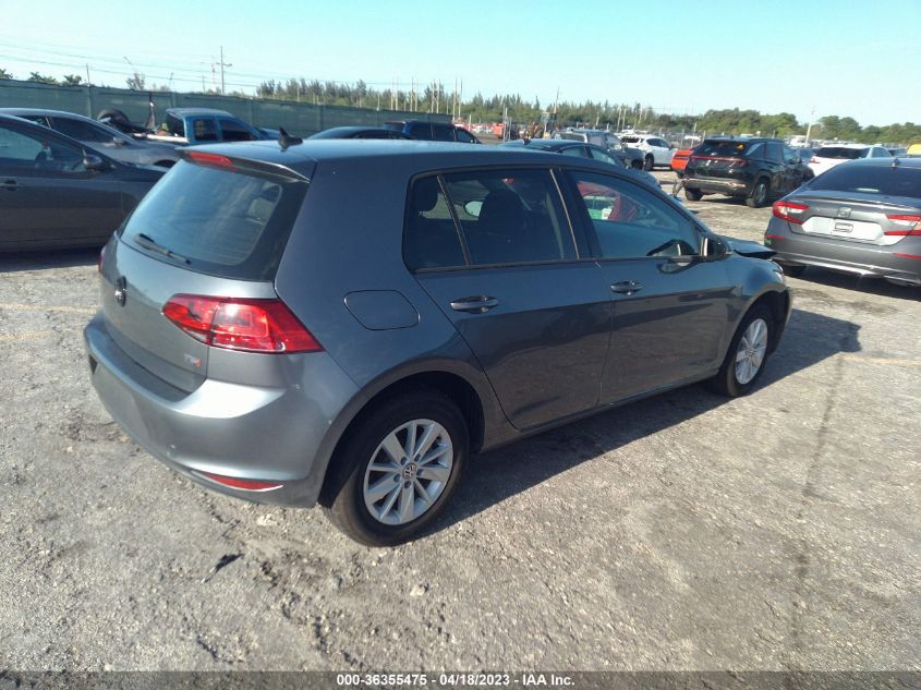 2017 VOLKSWAGEN GOLF S - 3VW217AU0HM071303