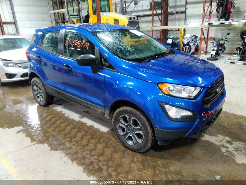 VIN MAJ6S3FL9MC417649 2021 FORD ECOSPORT S