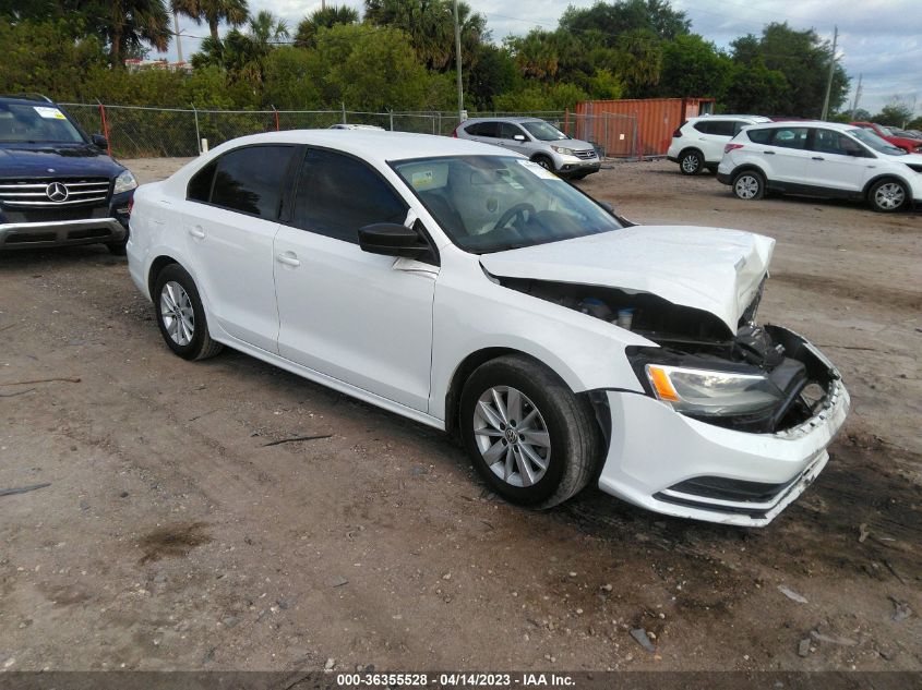 2015 VOLKSWAGEN JETTA SEDAN 2.0L S - 3VW2K7AJ6FM297281