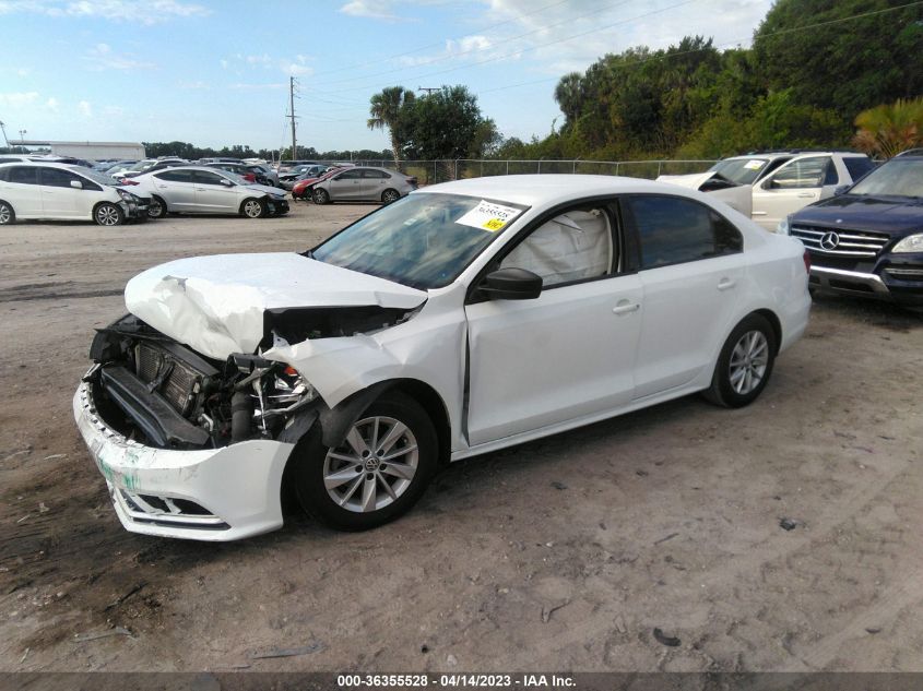 2015 VOLKSWAGEN JETTA SEDAN 2.0L S - 3VW2K7AJ6FM297281