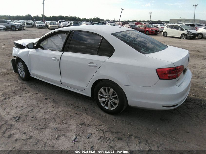 2015 VOLKSWAGEN JETTA SEDAN 2.0L S - 3VW2K7AJ6FM297281