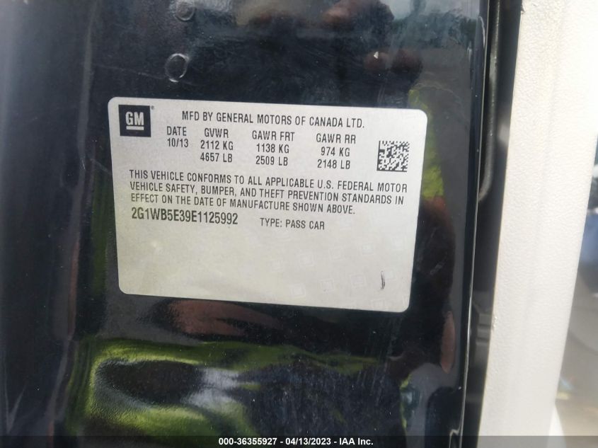 2014 CHEVROLET IMPALA LIMITED LT - 2G1WB5E39E1125992