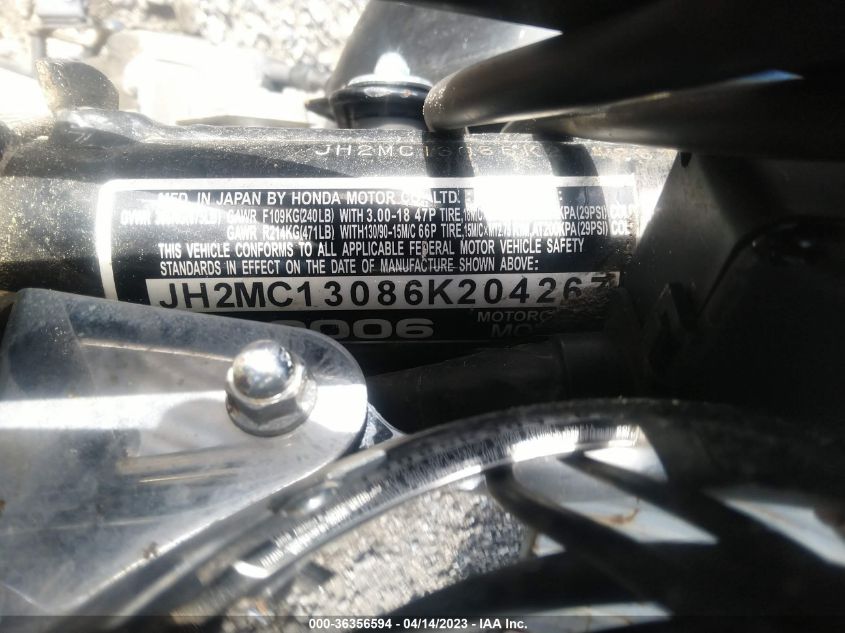 2006 HONDA CMX250 C JH2MC13086K204267