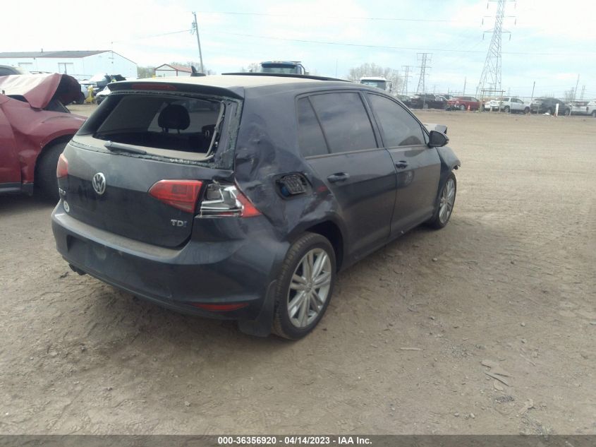 2015 VOLKSWAGEN GOLF TDI SE - 3VW2A7AU1FM034581