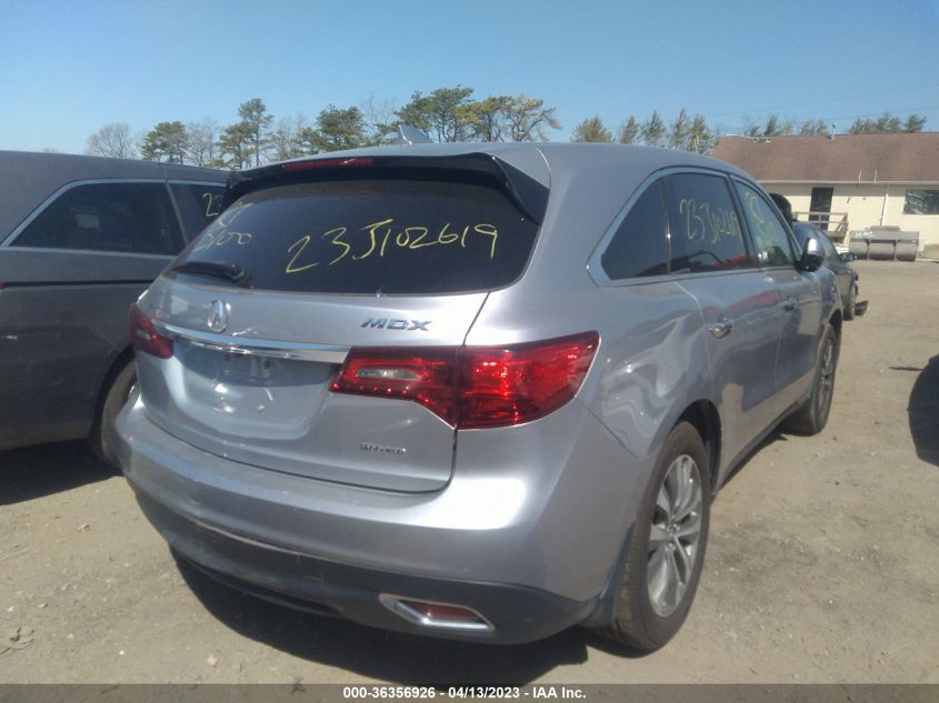 2016 ACURA MDX W/TECH/W/TECH - 5FRYD4H46GB037134