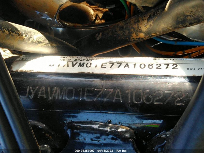 2007 YAMAHA XVS650 - JYAVM01E77A106272