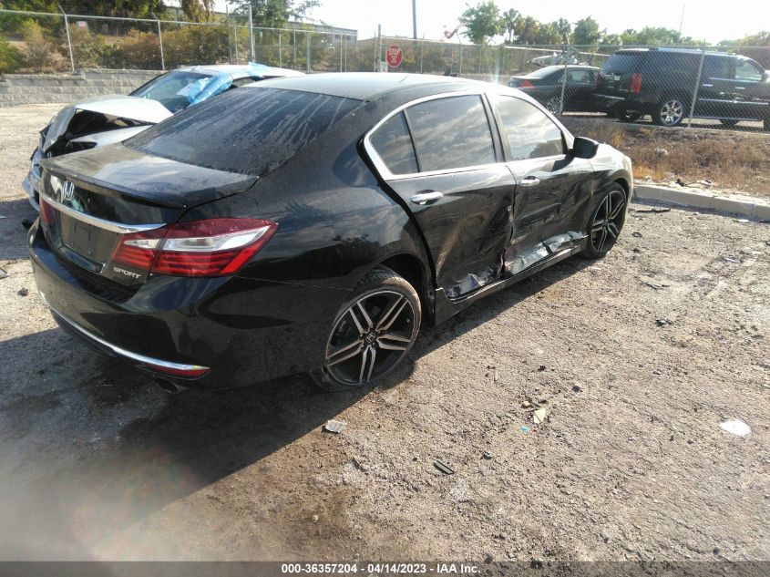 2017 HONDA ACCORD SEDAN SPORT - 1HGCR2F5XHA306325