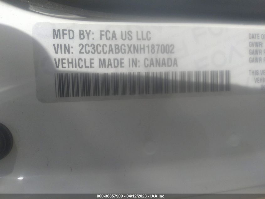 2022 CHRYSLER 300 300S - 2C3CCABGXNH187002