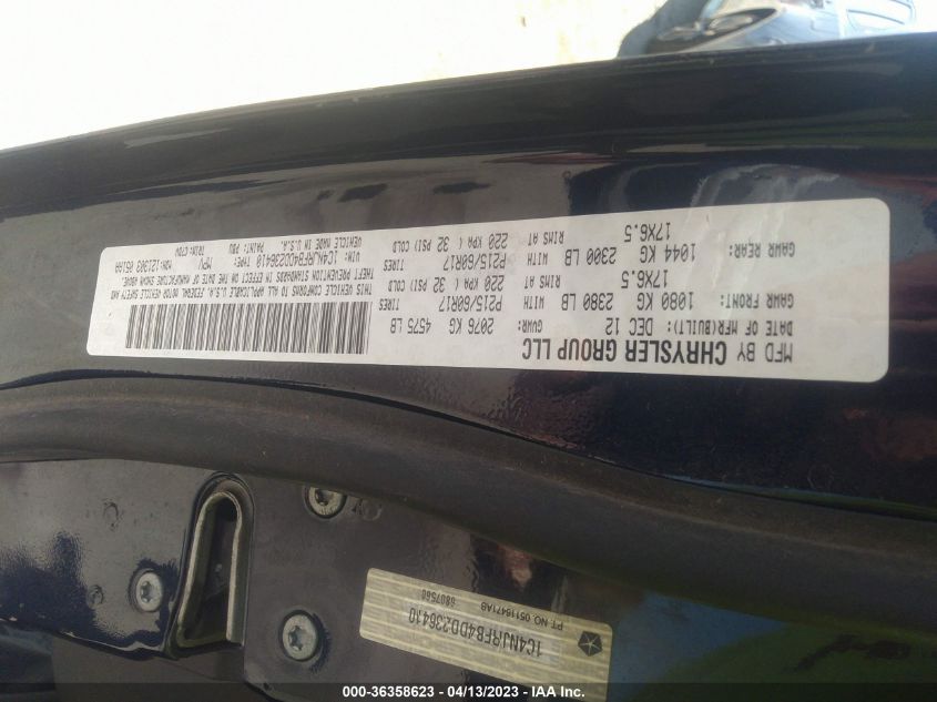 2013 JEEP PATRIOT LATITUDE - 1C4NJRFB4DD236410