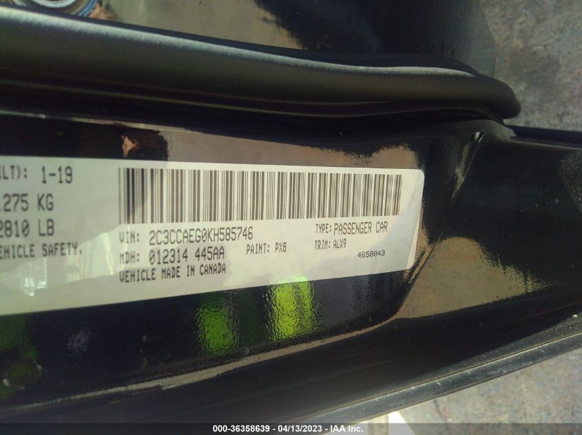2019 CHRYSLER 300 LIMITED - 2C3CCAEG0KH585746