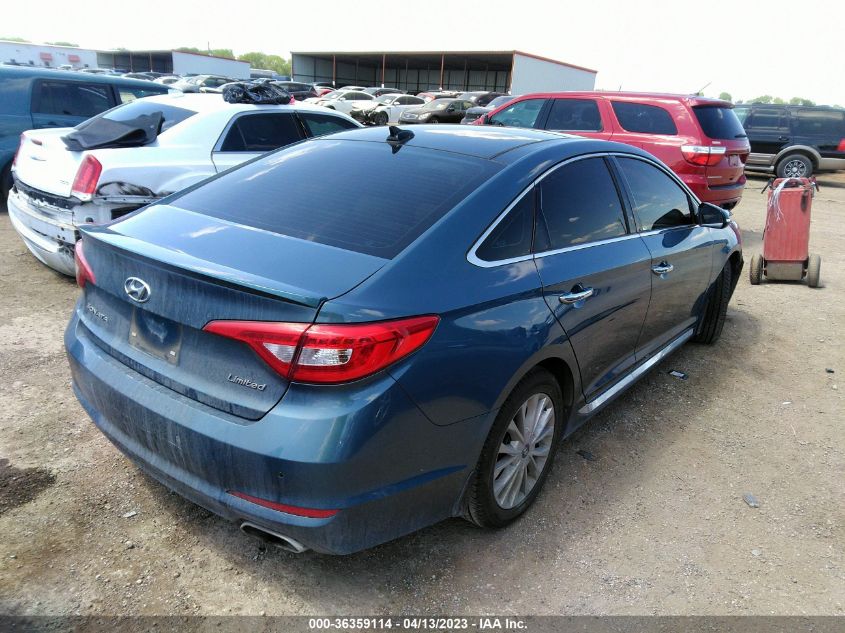 2015 HYUNDAI SONATA 2.4L LIMITED - 5NPE34AF8FH179617