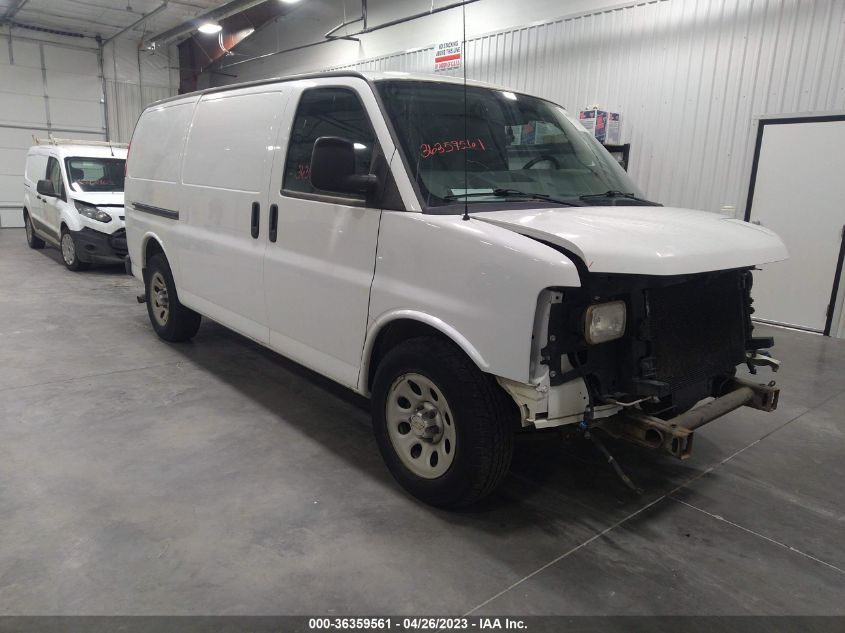 2013 CHEVROLET EXPRESS 1500 WORK VAN - 1GCSHAF48D1155784