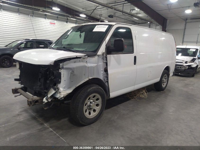 2013 CHEVROLET EXPRESS 1500 WORK VAN 1GCSHAF48D1155784