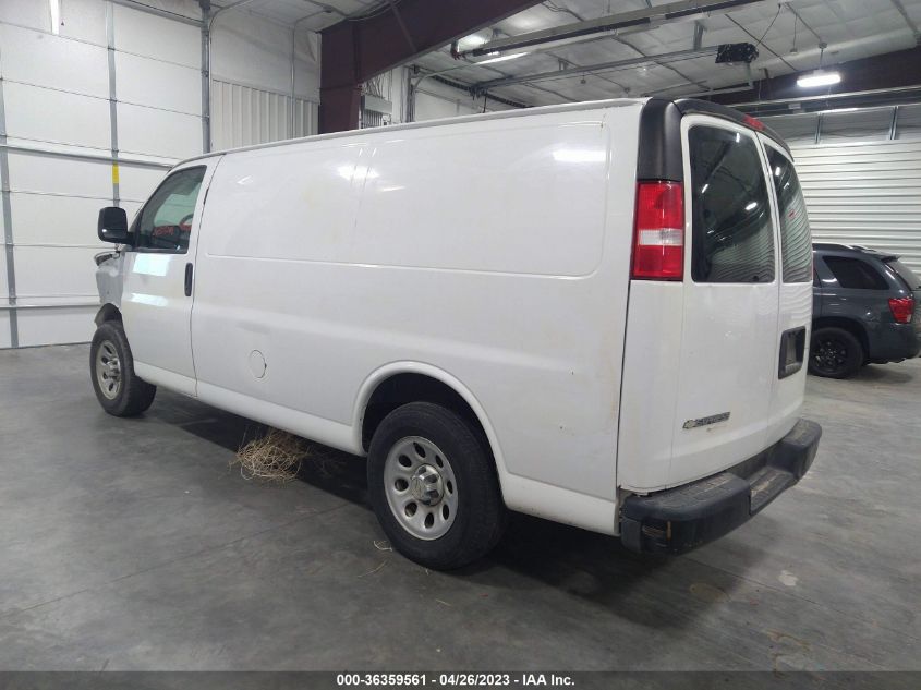 2013 CHEVROLET EXPRESS 1500 WORK VAN 1GCSHAF48D1155784