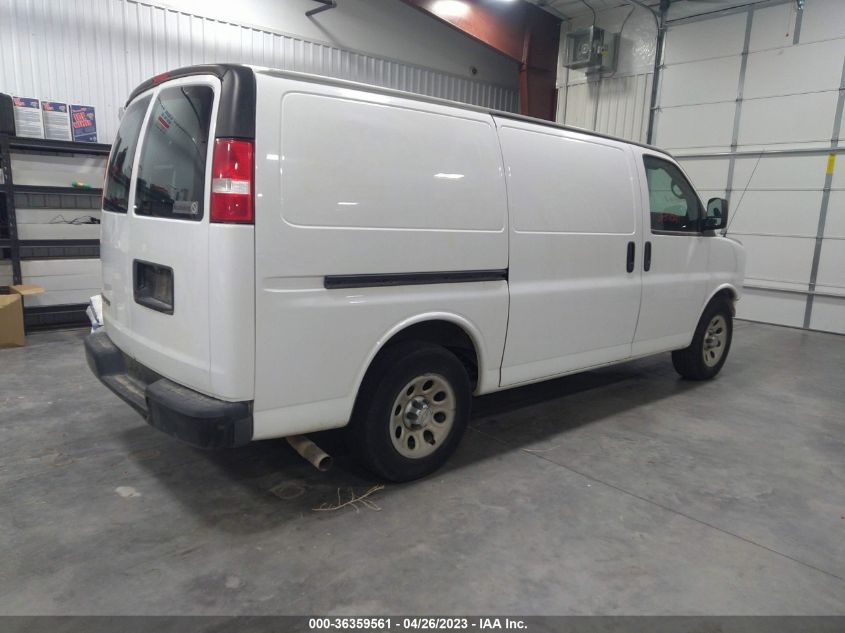 2013 CHEVROLET EXPRESS 1500 WORK VAN 1GCSHAF48D1155784