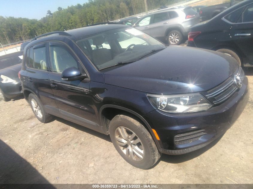 2016 VOLKSWAGEN TIGUAN S - WVGAV7AX1GW596541