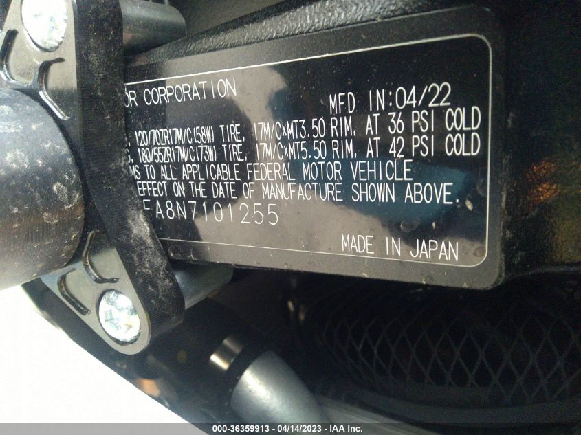 2022 SUZUKI GSX-R600 - JS1GN7FA8N7101255