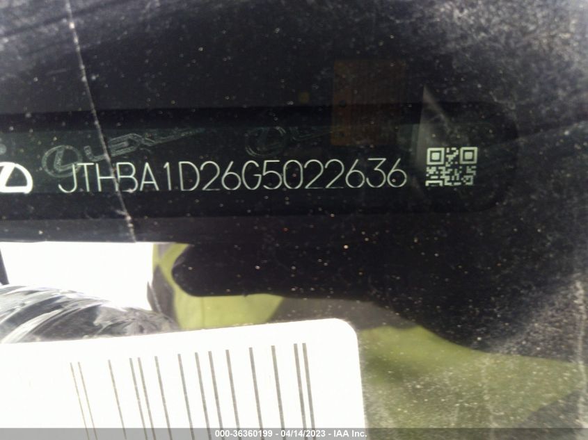 2016 LEXUS IS 200T - JTHBA1D26G5022636