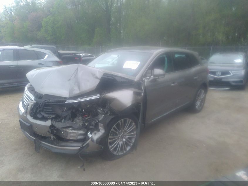 2016 LINCOLN MKX RESERVE - 2LMTJ8LR3GBL75585