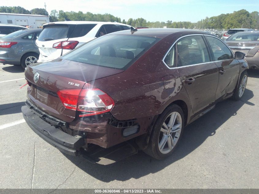 2014 VOLKSWAGEN PASSAT SE W/SUNROOF - 1VWBT7A3XEC058797