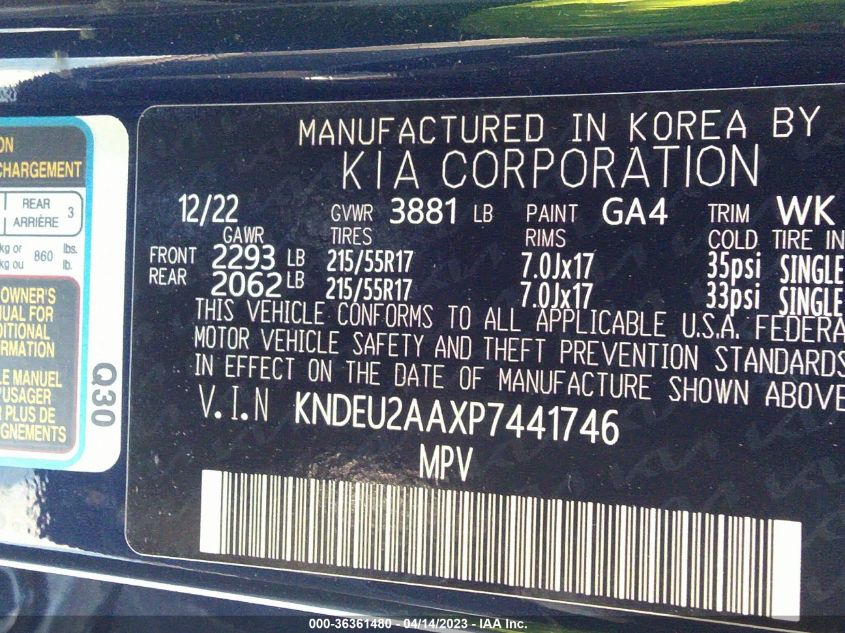 2023 KIA SELTOS S - KNDEU2AAXP7441746