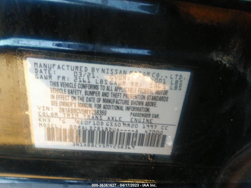 2021 NISSAN SENTRA SV - 3N1AB8CV5MY258369