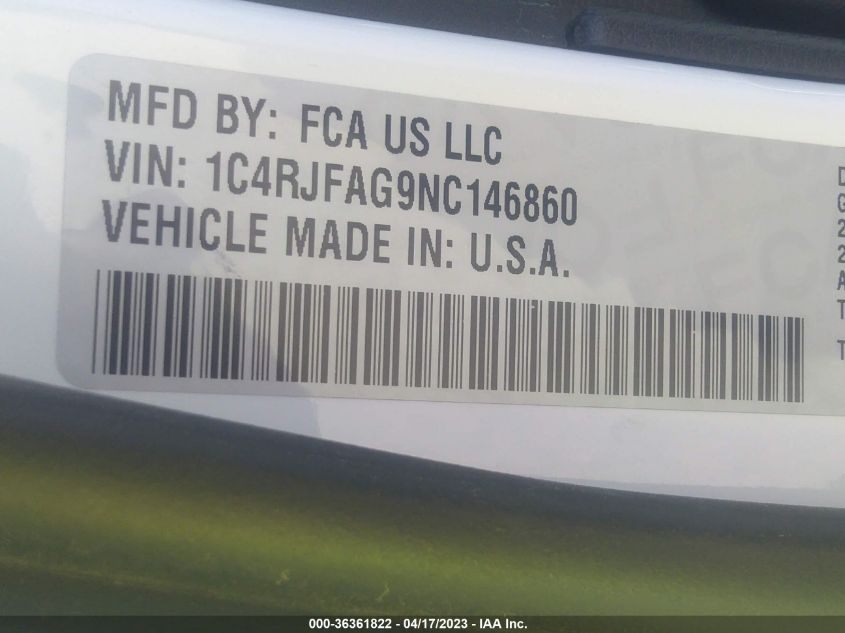 2022 JEEP GRAND CHEROKEE WK LAREDO X - 1C4RJFAG9NC146860