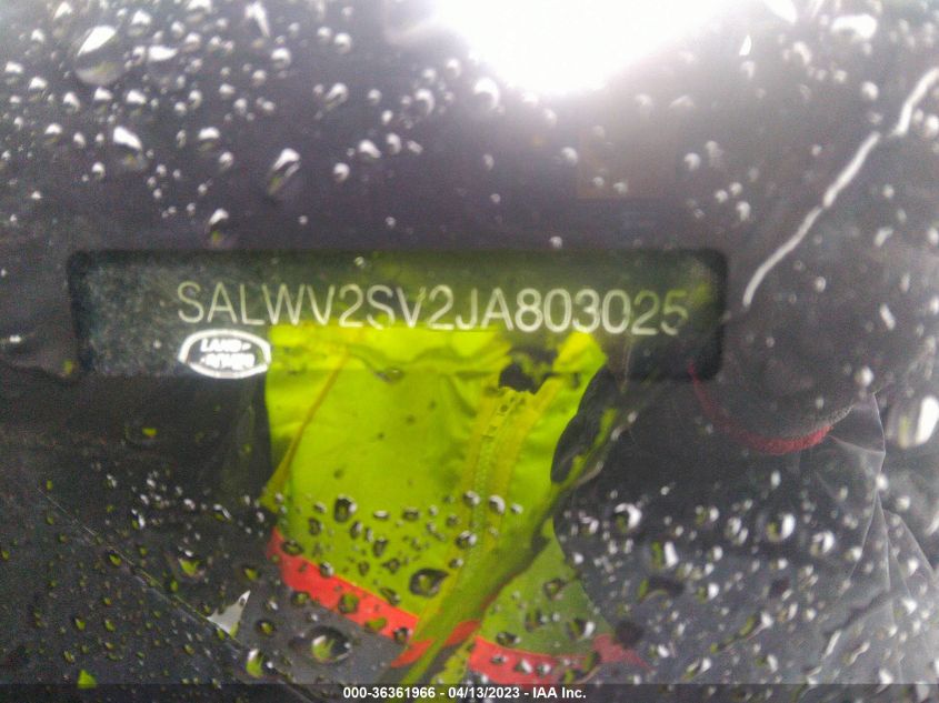 2018 LAND ROVER RANGE ROVER SPORT HSE DYNAMIC - SALWV2SV2JA803025