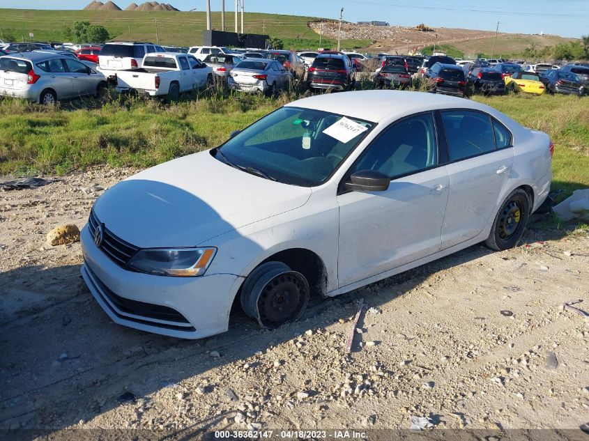 2015 VOLKSWAGEN JETTA SEDAN 2.0L S W/TECHNOLOGY - 3VW2K7AJXFM317418