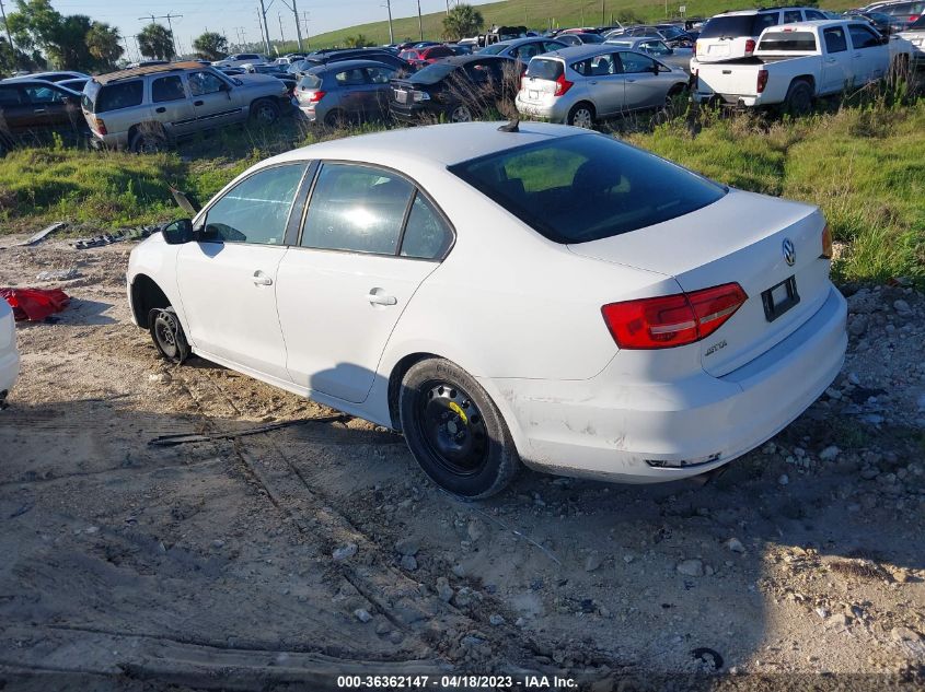 2015 VOLKSWAGEN JETTA SEDAN 2.0L S W/TECHNOLOGY - 3VW2K7AJXFM317418