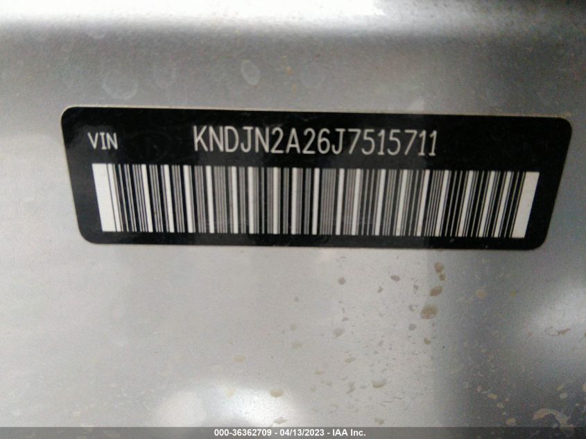 2018 KIA SOUL BASE - KNDJN2A26J7515711