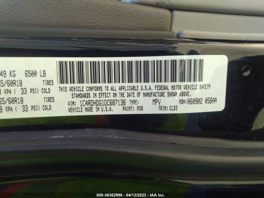 2013 DODGE DURANGO CREW - 1C4RDHDG1DC687138