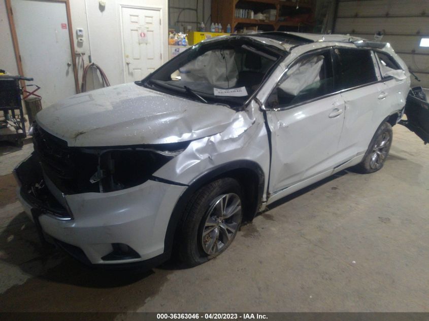 2015 TOYOTA HIGHLANDER XLE - 5TDJKRFH4FS155835