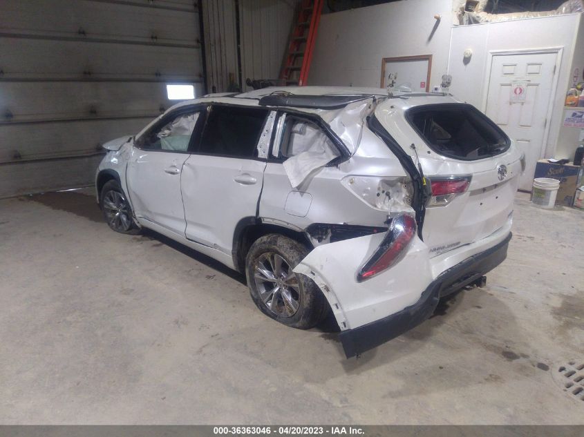 2015 TOYOTA HIGHLANDER XLE - 5TDJKRFH4FS155835