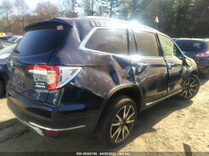 2022 HONDA PILOT ELITE - 5FNYF6H01NB047460