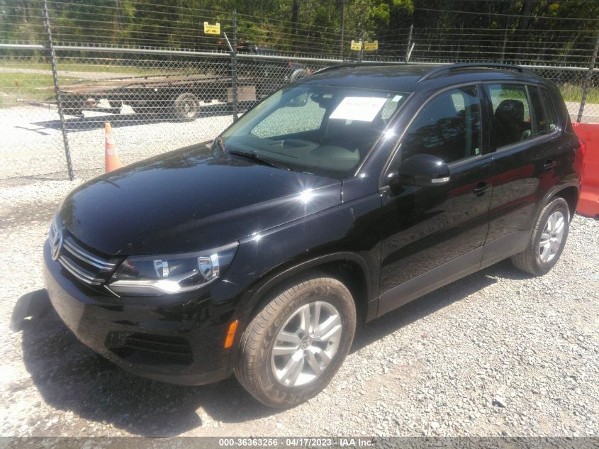 2016 VOLKSWAGEN TIGUAN S - WVGAV7AX2GW573902