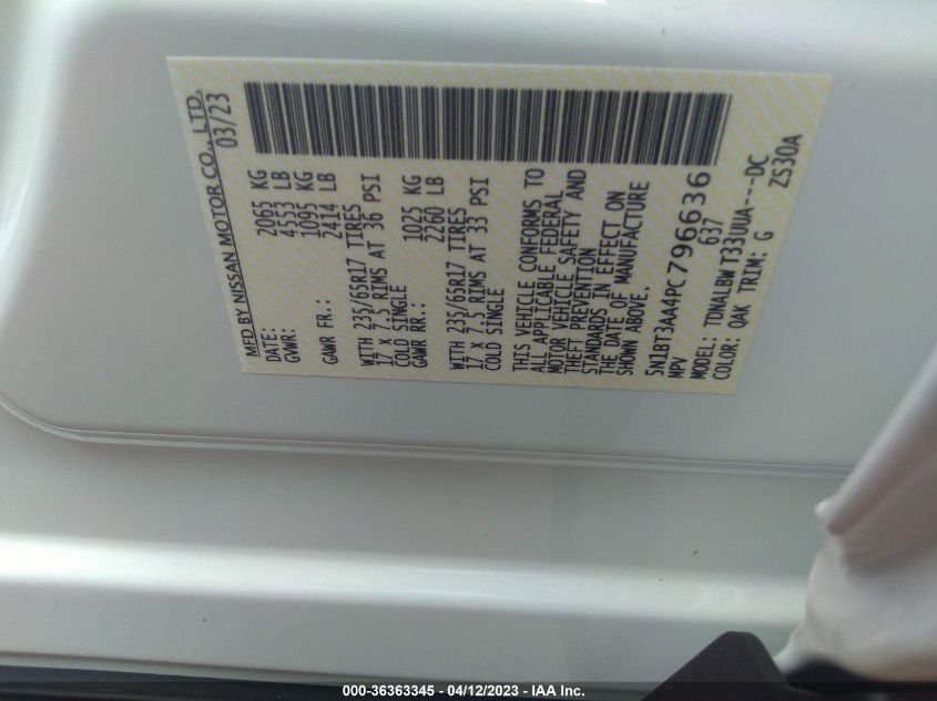 2023 NISSAN ROGUE S - 5N1BT3AA4PC796636