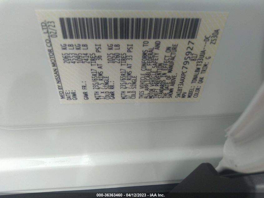 2023 NISSAN ROGUE S - 5N1BT3AAXPC795927