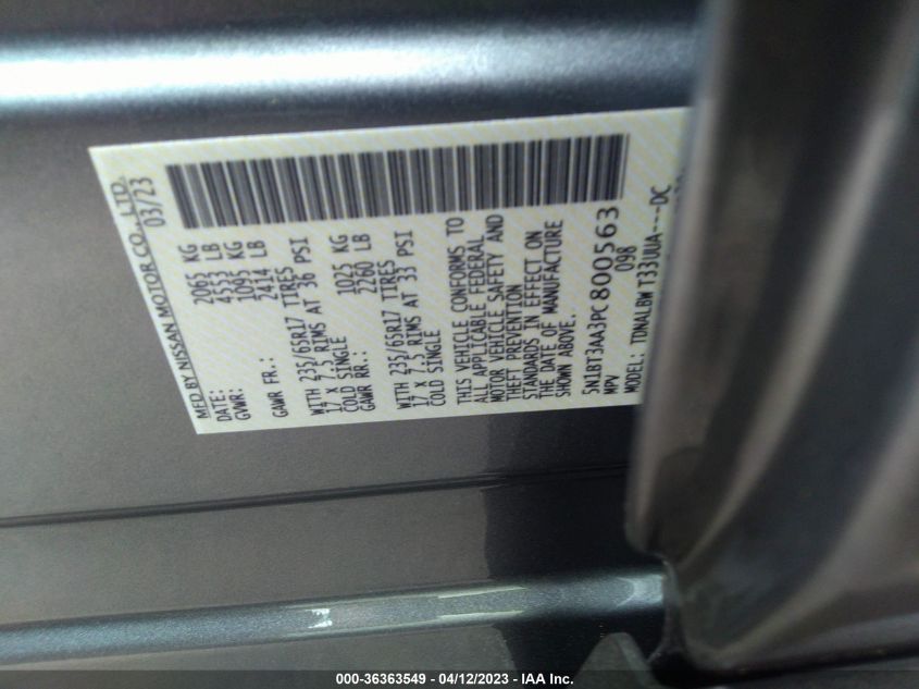 2023 NISSAN ROGUE S - 5N1BT3AA3PC800563