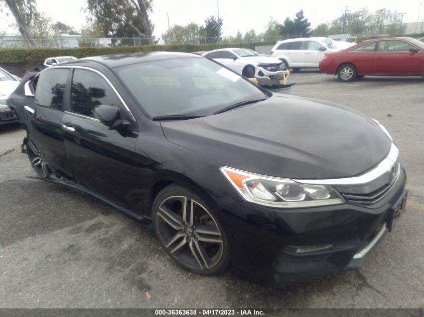 2016 HONDA ACCORD SEDAN SPORT - 1HGCR2F58GA056548