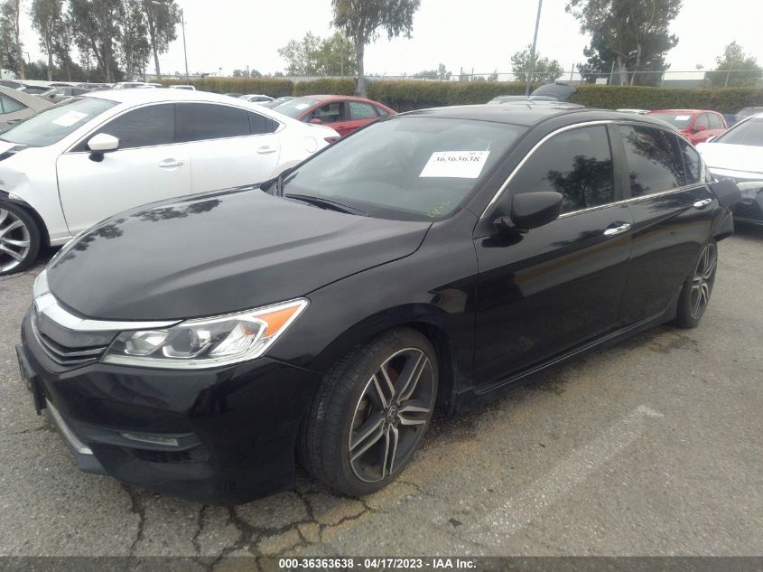 2016 HONDA ACCORD SEDAN SPORT - 1HGCR2F58GA056548