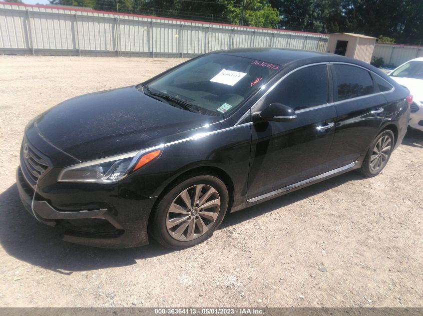 2015 HYUNDAI SONATA 2.4L SPORT - 5NPE34AF5FH218342