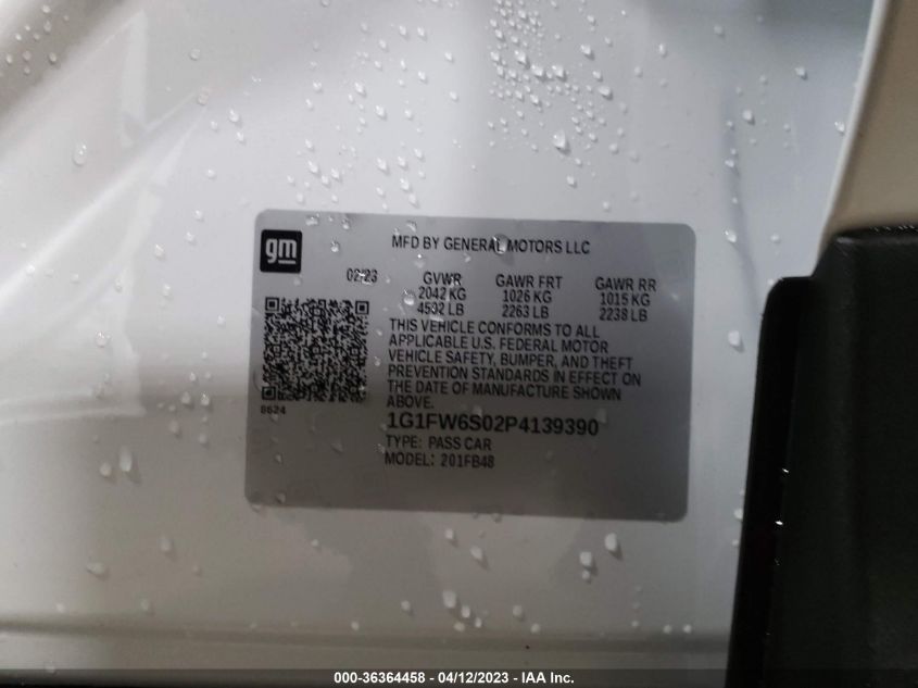 2023 CHEVROLET BOLT EV 1LT - 1G1FW6S02P4139390